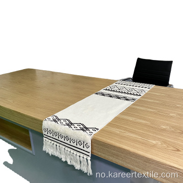 Bomullsgeometrisk trykt dekorasjon Long Boho Table Runner